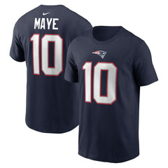 Drake Maye New England Patriots Name & Number T-Shirt - Navy cheap