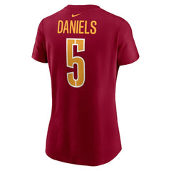Jayden Daniels Washington Commanders Women's Name & Number T-Shirt - Burgundy sale