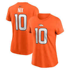 Bo Nix Denver Broncos Women's Name & Number T-Shirt - Orange sale