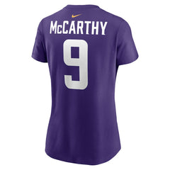J.J. McCarthy Minnesota Vikings Women's Name & Number T-Shirt - Purple online