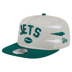 New York Jets New Era Athletic Golfer Snapback Hat - Stone/Green on sale