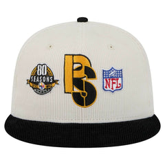 Pittsburgh Steelers New Era Corduroy 59FIFTY Fitted Hat - Cream/Black outlet