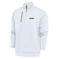 New York Jets Antigua Generation Quarter-Zip Pullover Top - White discount