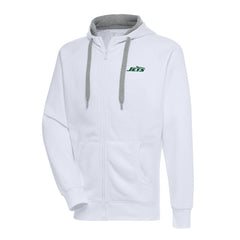 New York Jets Antigua Big & Tall Victory Full-Zip Hoodie - White for sale