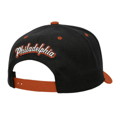 Philadelphia Flyers Mitchell & Ness Backside Script 2-Tone Pro Crown Adjustable Hat - Black/Orange Hats