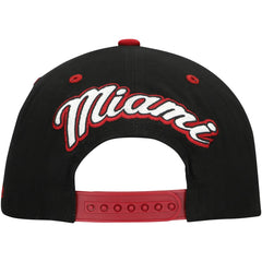 Miami Heat Backside Script Two-Tone Pro Crown Adjustable Hat - Black/Red shop
