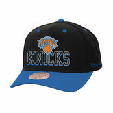 New York Knicks Backside Script 2-Tone Pro Crown Adjustable Hat - Black/Blue on sale