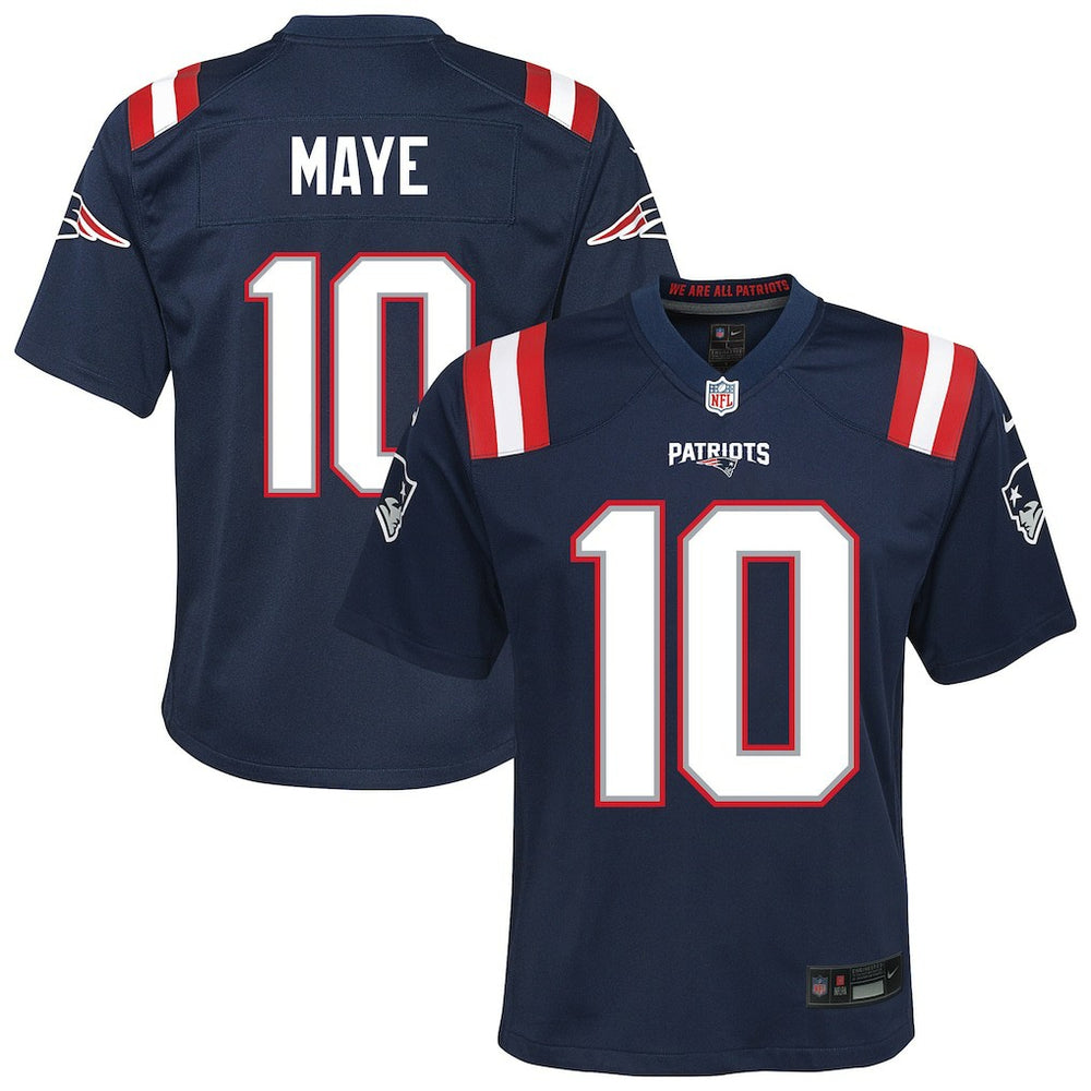 Drake Maye New England Patriots Youth Game Jersey - Navy for sale