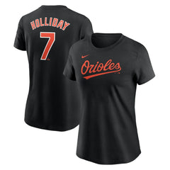 Jackson Holliday Baltimore Orioles Women's Cooperstown Collection Fuse Name & Number T-Shirt Black