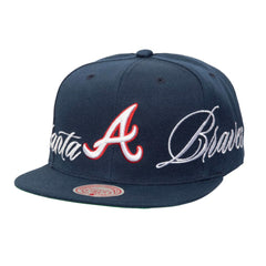 Atlanta Braves Just Don x MLB Lux Script Snapback Hat Navy