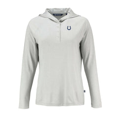 Indianapolis Colts Cutter & Buck Women's Coastline Epic Comfort Eco Recycled Raglan Pullover Hoodie - Gray on sale