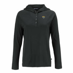 Jacksonville Jaguars Cutter & Buck Women's Coastline Epic Comfort Eco Recycled Raglan Pullover Hoodie - Black on sale