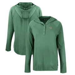 Green Bay Packers Cutter & Buck Women's Coastline Epic Comfort Eco Recycled Raglan Pullover Hoodie - Hunter Green on sale