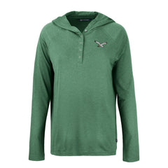 Philadelphia Eagles Cutter & Buck Women's Historic Coastline Epic Comfort Eco Recycled Raglan Pullover Hoodie - Hunter Green cheap
