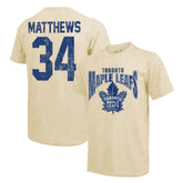 Auston Matthews Toronto Maple Leafs Majestic Threads Dynasty Name & Number Tri-Blend T-Shirt - Cream T-shirts