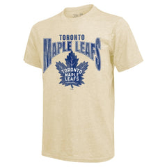 Auston Matthews Toronto Maple Leafs Majestic Threads Dynasty Name & Number Tri-Blend T-Shirt - Cream T-shirts