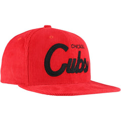 Chicago Cubs Male Adult Corduroy Snapback Hat Red