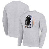 Chicago Bears Starter Half Helmet Team Graphic Tri-Blend Fleece Pullover Sweatshirt - Heather Gray discount