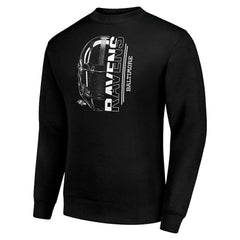 Baltimore Ravens Starter Half Helmet Team Graphic Tri-Blend Fleece Pullover Sweatshirt - Black online