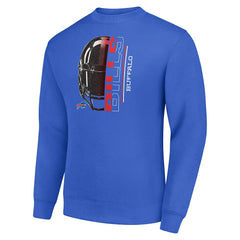Buffalo Bills Starter Half Helmet Team Graphic Tri-Blend Fleece Pullover Sweatshirt - Royal on sale
