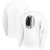 Minnesota Vikings Starter Half Helmet Team Graphic Tri-Blend Fleece Pullover Sweatshirt - White on sale