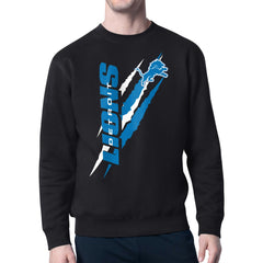 Detroit Lions Starter Color Scratch Team Graphic Fleece Pullover Sweatshirt - Black online