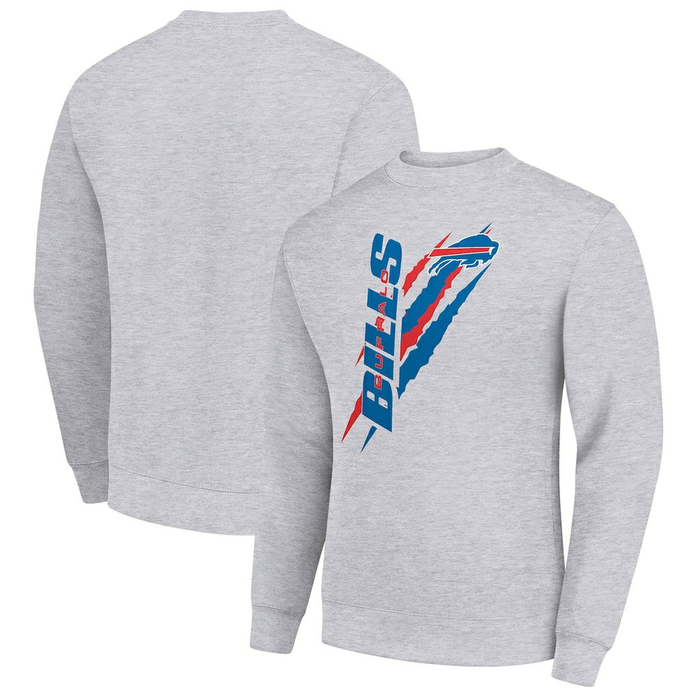 Buffalo Bills Starter Color Scratch Team Graphic Fleece Pullover Sweatshirt - Heather Gray online