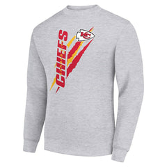 Kansas City Chiefs Starter Color Scratch Team Graphic Fleece Pullover Sweatshirt - Heather Gray online