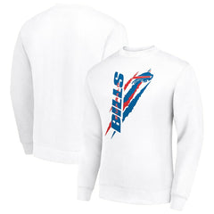 Buffalo Bills Starter Color Scratch Team Graphic Fleece Pullover Sweatshirt - White discount