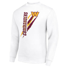 Washington Commanders Starter Color Scratch Team Graphic Fleece Pullover Sweatshirt - White discount