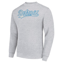 Detroit Lions Starter Tailsweep Team Graphic Tri-Blend Fleece Pullover Sweatshirt - Heather Gray outlet