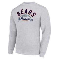 Chicago Bears Starter Half Ball Team Graphic Tri-Blend Fleece Pullover Sweatshirt - Heather Gray outlet