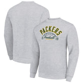 Green Bay Packers Starter Half Ball Team Graphic Tri-Blend Fleece Pullover Sweatshirt - Heather Gray online