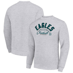Philadelphia Eagles Starter Half Ball Team Graphic Tri-Blend Fleece Pullover Sweatshirt - Heather Gray sale