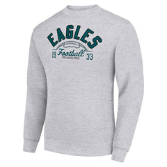 Philadelphia Eagles Starter Half Ball Team Graphic Tri-Blend Fleece Pullover Sweatshirt - Heather Gray sale
