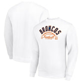 Denver Broncos Starter Half Ball Team Graphic Tri-Blend Fleece Pullover Sweatshirt - White online