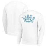 Detroit Lions Starter Half Ball Team Graphic Tri-Blend Fleece Pullover Sweatshirt - White on sale