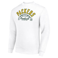 Green Bay Packers Starter Half Ball Team Graphic Tri-Blend Fleece Pullover Sweatshirt - White on sale