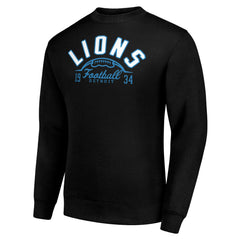 Detroit Lions Starter Half Ball Team Graphic Fleece Pullover Sweatshirt - Black for sale