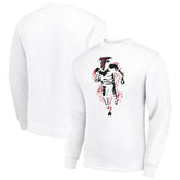 Atlanta Falcons Starter Logoface Team Graphic Tri-Blend Fleece Pullover Sweatshirt - White on sale