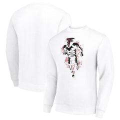 Atlanta Falcons Starter Logoface Team Graphic Tri-Blend Fleece Pullover Sweatshirt - White on sale