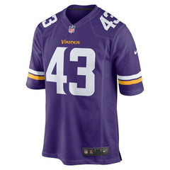 Andrew Van Ginkel Minnesota Vikings Team Game Jersey - Purple sale