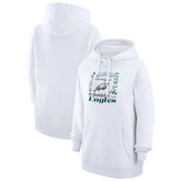 Philadelphia Eagles G-III 4Her by Carl Banks Women's Collage Graphic Fleece Pullover Hoodie - White discount