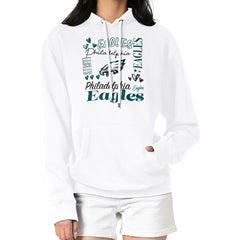 Philadelphia Eagles G-III 4Her by Carl Banks Women's Collage Graphic Fleece Pullover Hoodie - White discount