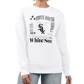 Chicago White Sox G-III 4Her by Carl Banks Women's Collage Team Graphic Fleece Pullover Hoodie White