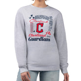 Cleveland Guardians G-III 4Her by Carl Banks Women's Collage Team Graphic Fleece Pullover Hoodie Heather Gray