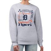 Detroit Tigers G-III 4Her by Carl Banks Women's Collage Team Graphic Fleece Pullover Hoodie Heather Gray