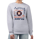 Houston Astros G-III 4Her by Carl Banks Women's Collage Team Graphic Fleece Pullover Hoodie Heather Gray