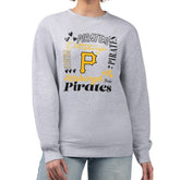 Pittsburgh Pirates G-III 4Her by Carl Banks Women's Collage Team Graphic Fleece Pullover Hoodie Heather Gray