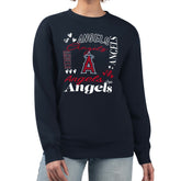 Los Angeles Angels G-III 4Her by Carl Banks Women's Collage Team Graphic Fleece Pullover Hoodie Navy